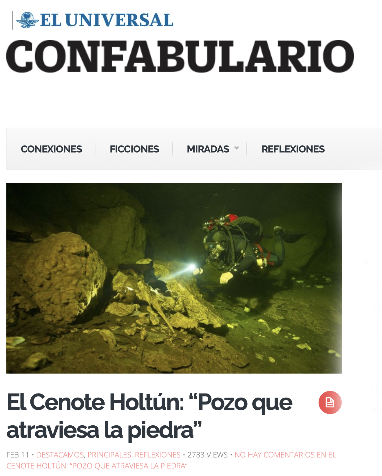 El Cenote Holtún: Pozo que atraviesa la piedra