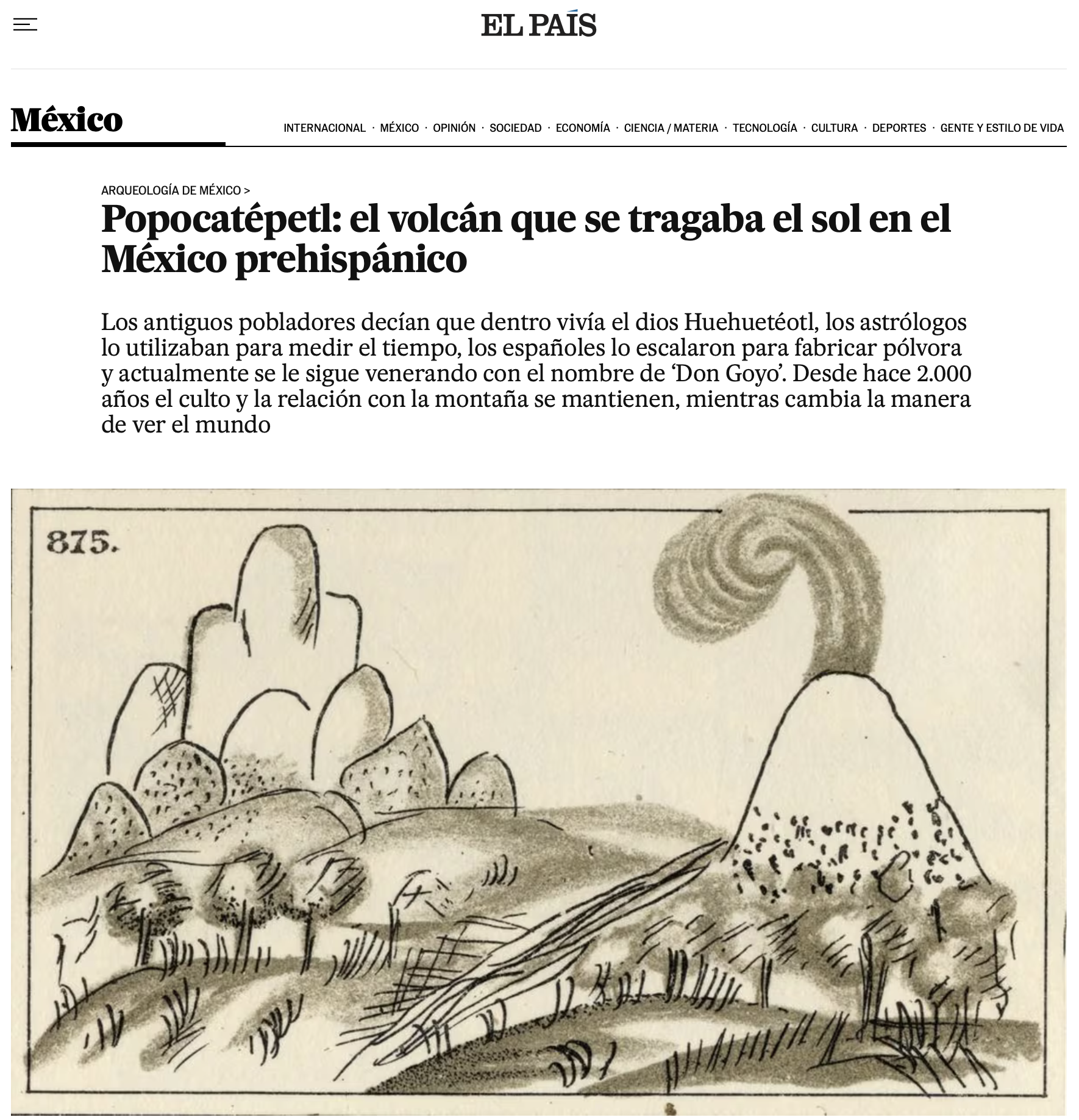 Popocatépetl: el volcán que se tragaba el sol en el México prehispánico